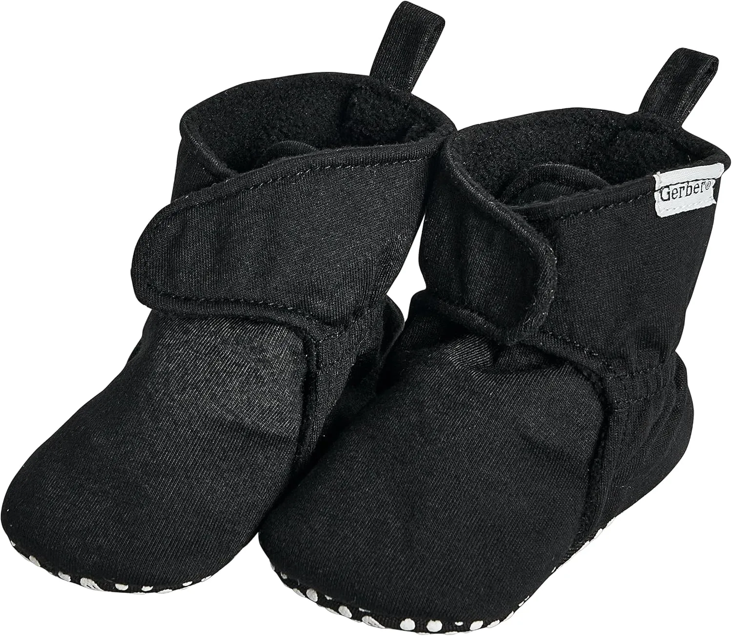 Gerber Baby Fleece Lined Wrap Fasten Non Skid Soft Slipper Booties
