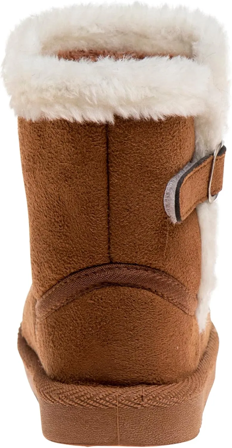 Josmo Girl's Warm Faux Fur Ankle Snow Winter Kids Boots