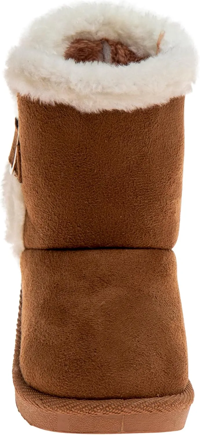 Josmo Girl's Warm Faux Fur Ankle Snow Winter Kids Boots