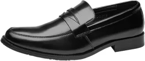 Men's Classic Leather Wedding Formal Strap Buckle Modern Derby Pointed Toe Non-Slip Softsole Oxford Shoes