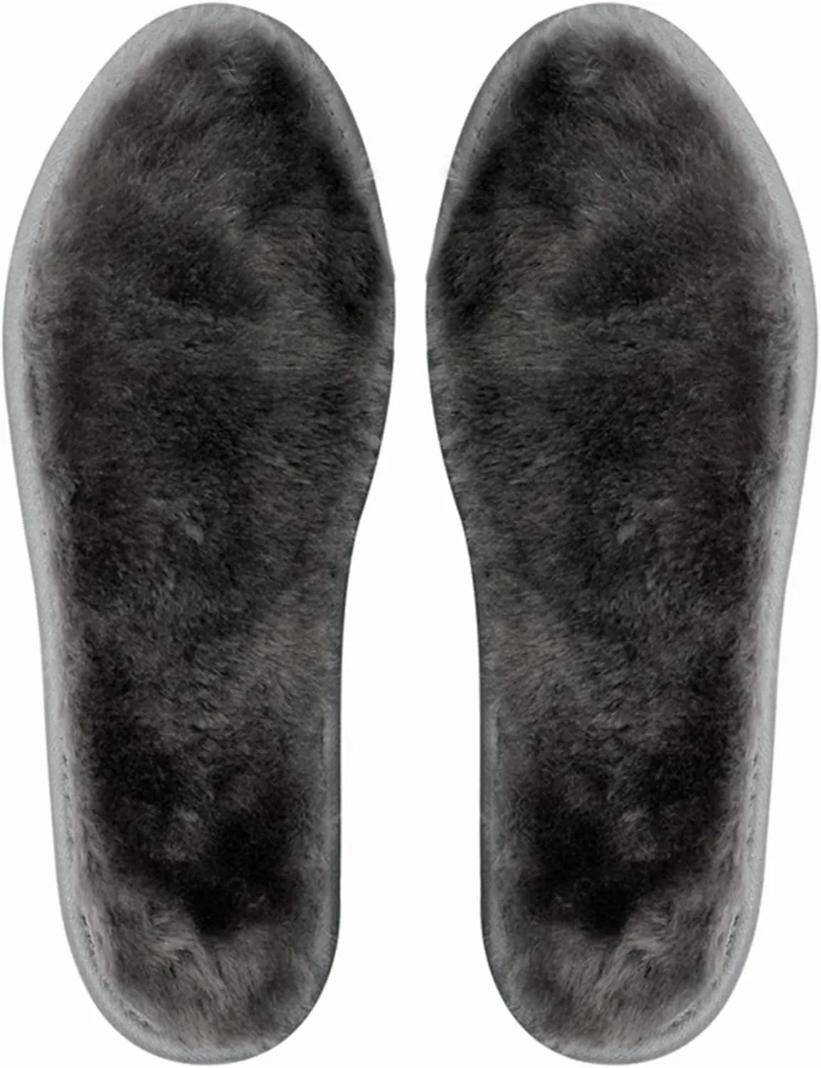 riemot Women's Sheepskin Insoles Winter Boot Inserts Premium Extra Thick Shearling Inserts Replacement Warm Furry Wool Shoe Insole Fleece Slipper Inserts Grey US 8/EU 39
