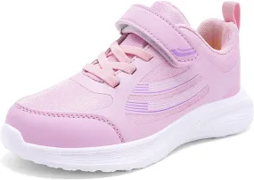 Running Shoes for Kids Hook and Loop Breathable Mesh Girls Sneakers Lightweight Anti-Slip Boys Footwear Trainers
