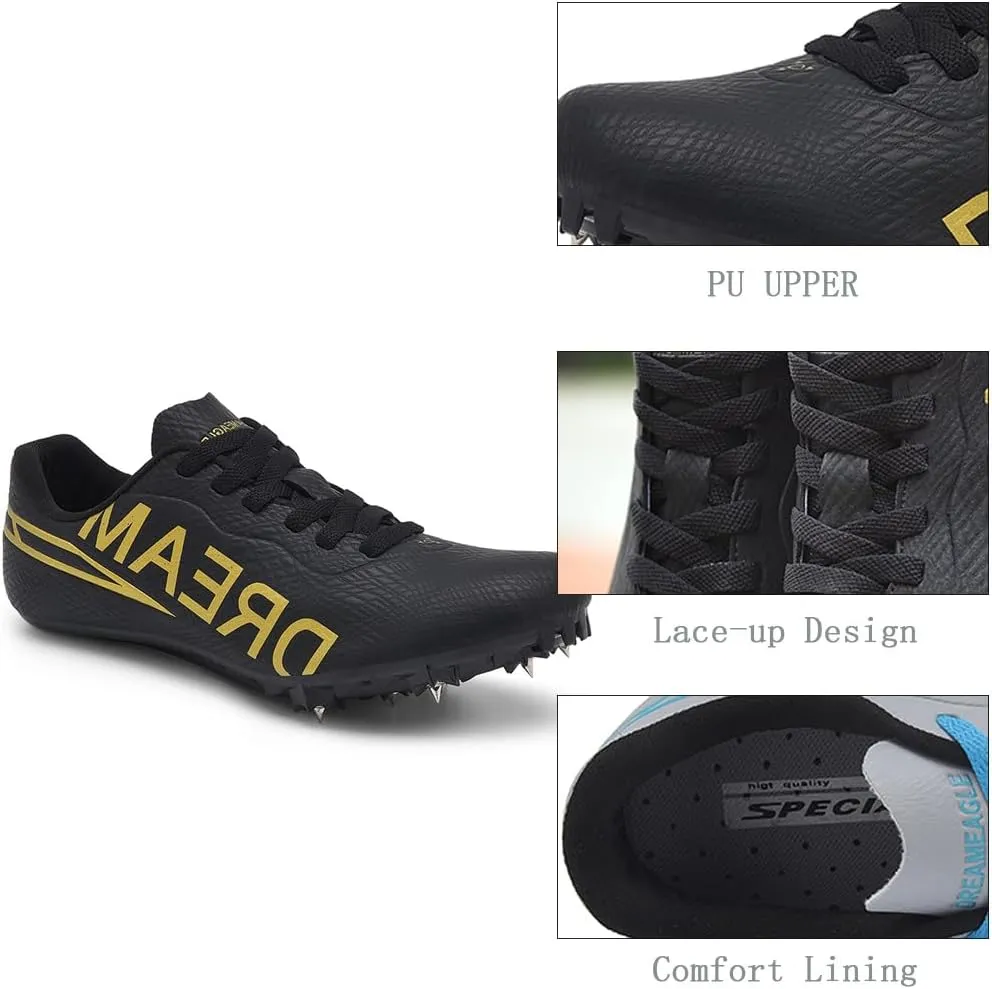 Succttssful Mens Breathable Track and Field Shoes for Jumping - Womens Lightweight Professional Track Race Shoes for Running