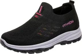 Women's Slip on Athletic Walking Shoes Air Cushion Orthopedic Sneakers with Arch Support Business Office Shoe