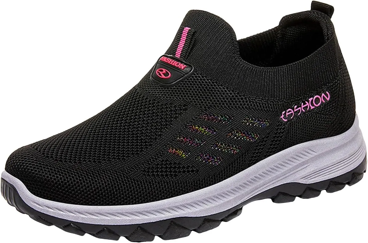 Women's Slip on Athletic Walking Shoes Air Cushion Orthopedic Sneakers with Arch Support Business Office Shoe