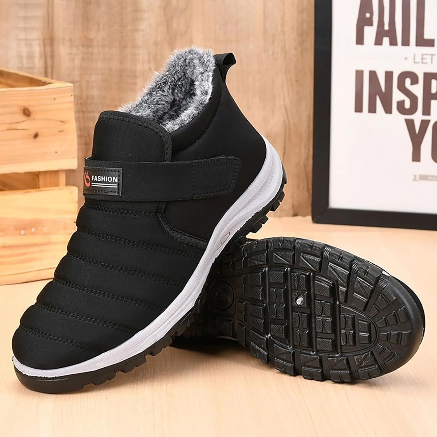 Women's Wide Width Ankle Snow Boots Women's Winter Boots Waterproof Snow Boots for Women Mid Calf Winter Boots