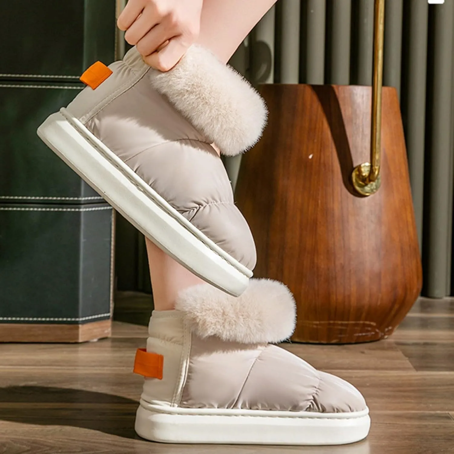 Women's Winter Boots Fuzzy Snow Boots for Women Mini Short Platform Boots Winter Warm Snow Boots Ankle Booties